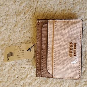GUESS 2 Tone Faux Leather Card Holder